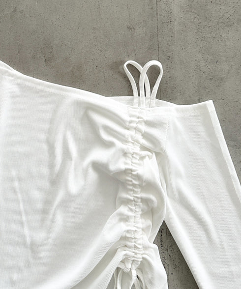 シャーリングピグメントワンショルトップス | BA2253028 | ホワイト