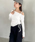シャーリングピグメントワンショルトップス | BA2253028 | ホワイト