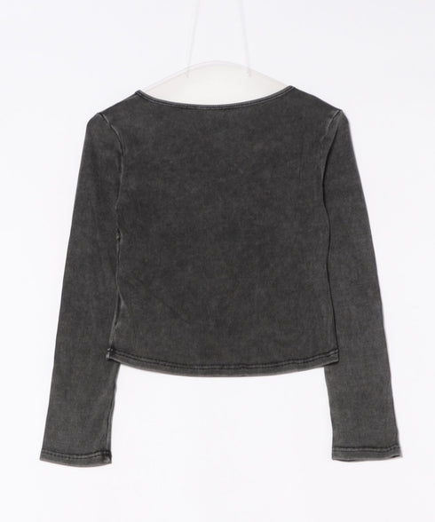 ピグメントヘンリーネックコンパクトトップス | BA2253029 | ブラック