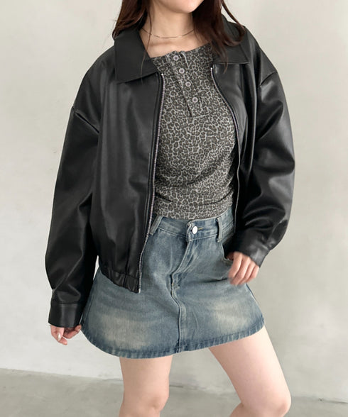 PUミドルブルゾン | BA2253030 | ブラック