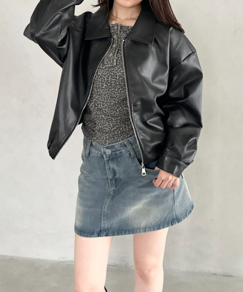 PUミドルブルゾン | BA2253030 | ブラック