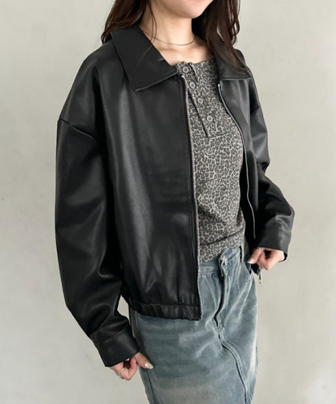 PUミドルブルゾン | BA2253030 | ブラック