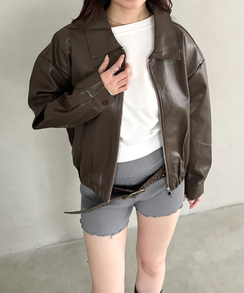 PUミドルブルゾン | BA2253030 | ブラウン