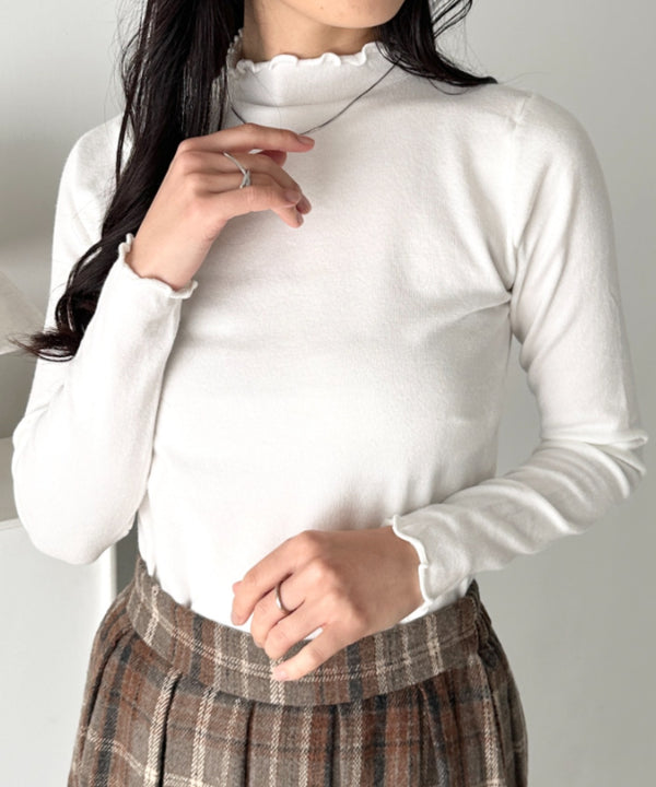 メロウフリル長袖トップス | CL2256065 | ホワイト