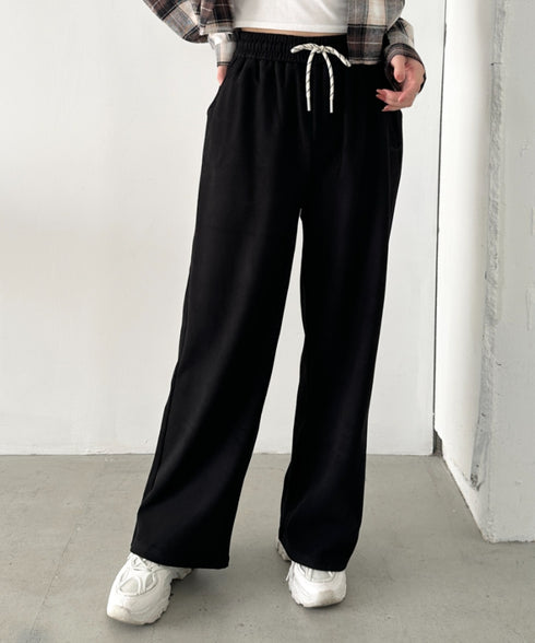 ワイドストレートスウェットパンツ | CL2256068 | ブラック