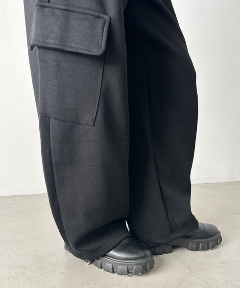 カーゴスウェットワイドパンツ | BA2256049 | ブラック