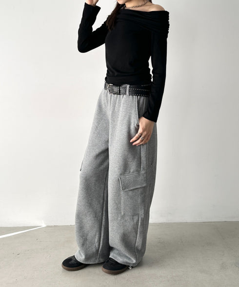 カーゴスウェットワイドパンツ | BA2256049 | グレー