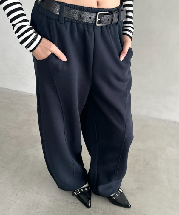 スウェットワイドカーブパンツ | BA2256050 | ネイビー