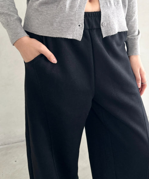スウェットワイドカーブパンツ | BA2256050 | ブラック