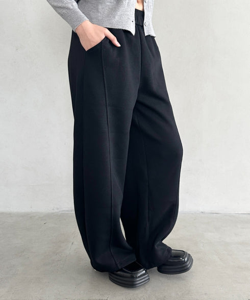 スウェットワイドカーブパンツ | BA2256050 | ブラック