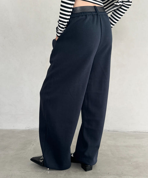 スウェットワイドカーブパンツ | BA2256050 | ネイビー