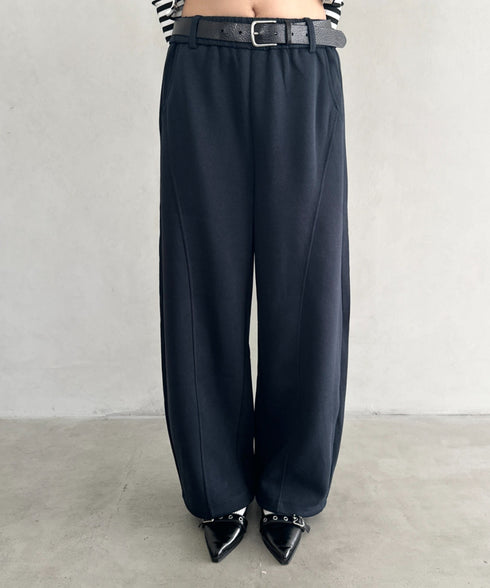 スウェットワイドカーブパンツ | BA2256050 | ネイビー