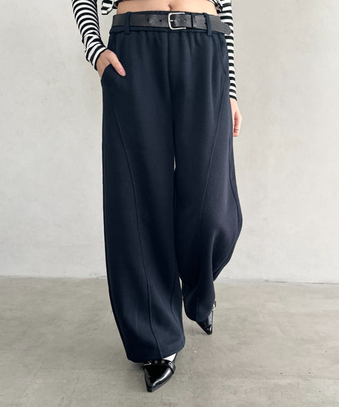 スウェットワイドカーブパンツ | BA2256050 | ネイビー