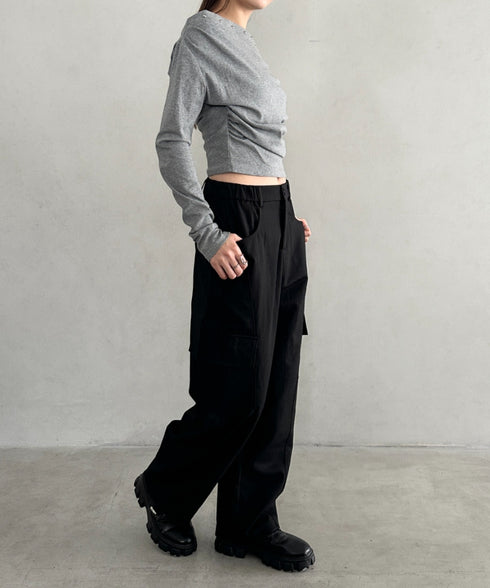 ポケットマルチワイドカーゴパンツ | BA2256051 | ブラック