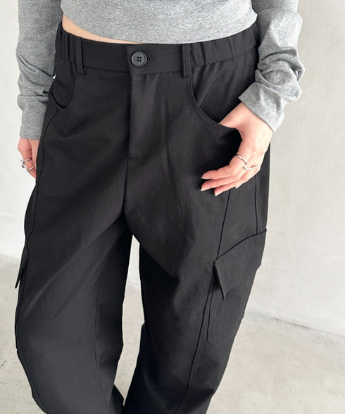 ポケットマルチワイドカーゴパンツ | BA2256051 | ブラック