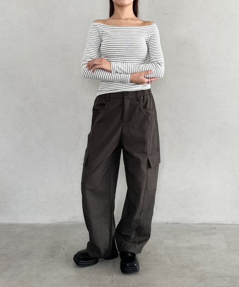 ポケットマルチワイドカーゴパンツ | BA2256051 | カーキ