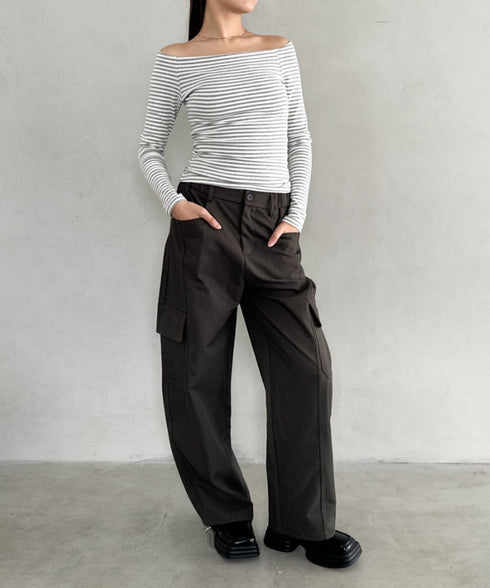 ポケットマルチワイドカーゴパンツ | BA2256051 | カーキ