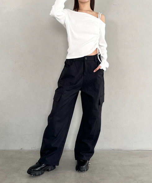 ポケットマルチワイドカーゴパンツ | BA2256051 | ネイビー