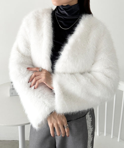 メロウハイネックシアーベロアトップス | CL2253036 | ネイビー