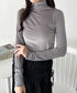 メロウハイネックシアーベロアトップス | CL2253036 | グレー