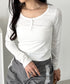ヘンリーネック長袖トップス | CL2253037 | ホワイト