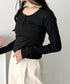 ヘンリーネック長袖トップス | CL2253037 | ブラック