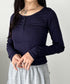 ヘンリーネック長袖トップス | CL2253037 | ネイビー