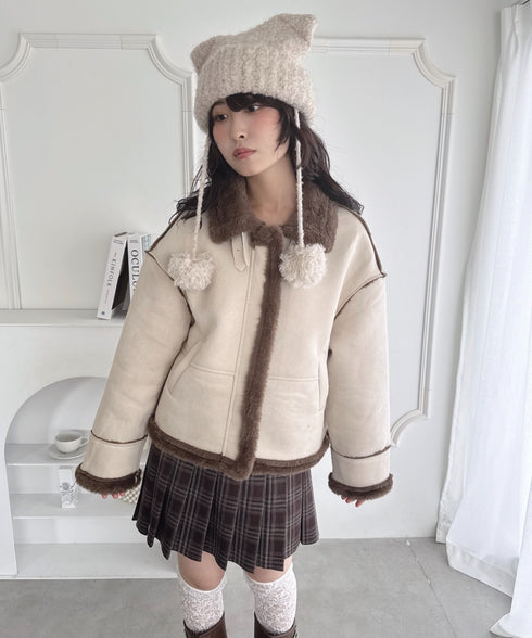 フェイクファームートンライクジャケット | LO2254027 | アイボリー