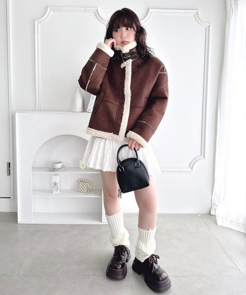 フェイクファームートンライクジャケット | LO2254027 | ブラウン