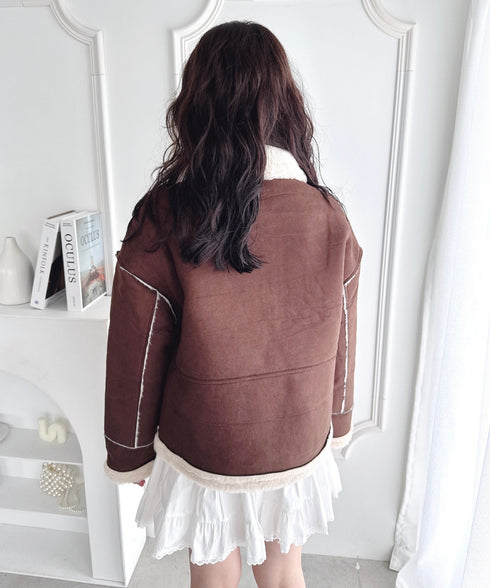 フェイクファームートンライクジャケット | LO2254027 | ブラウン