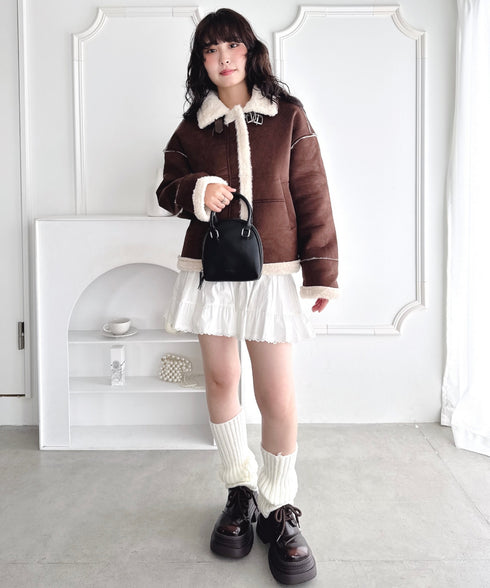 フェイクファームートンライクジャケット | LO2254027 | ブラウン