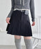 ポーチベルト付きパネルプリーツミニスカート | LO2256064 | ブラック