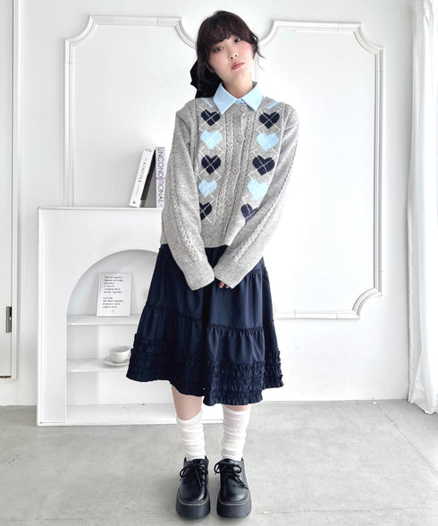 裾フリルティアードミディスカート | LO2256067 | ネイビー