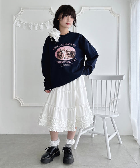 裾フリルティアードミディスカート | LO2256067 | アイボリー