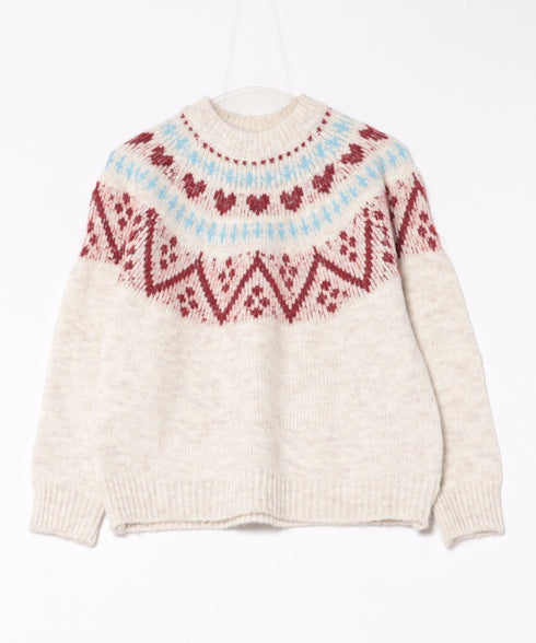 ハートノルディックニットトップス | LO2254028 | アイボリー