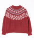 ハートノルディックニットトップス | LO2254028 | レッド