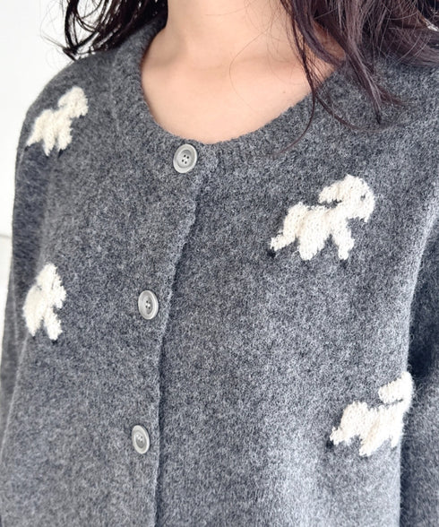 メニーシープニットカーディガン | LO2256068 | チャコールグレー