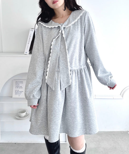 セーラースウェットワンピース | LO2256073 | グレー