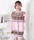 リボンノルディックニットセットアップ【2点SET】 | LO2254029 | ピンク