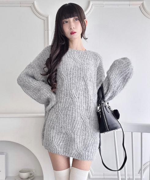 フロントリボンルーズニット | LO2254030 | グレー