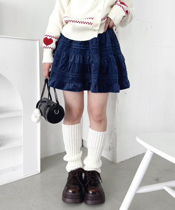 コーデュロイフリルミニスカパン | LO2254032 | ネイビー