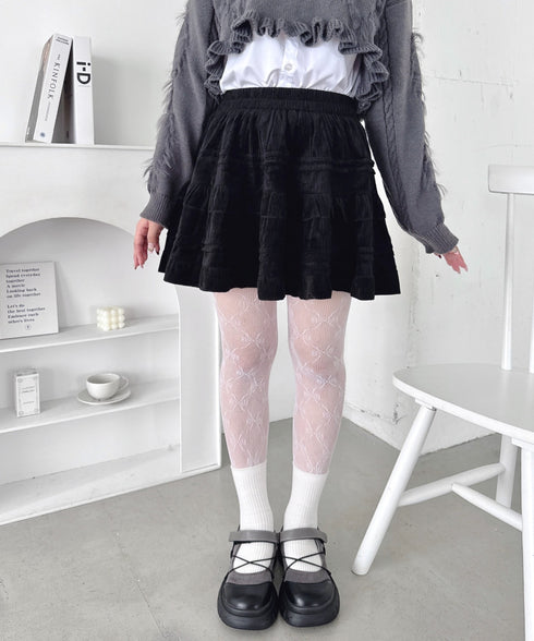 コーデュロイフリルミニスカパン | LO2254032 | ブラック