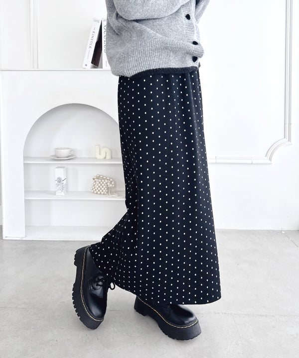ドットバックスリットナロースカート | LO2254036 | ブラック