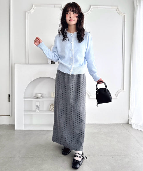 ドットバックスリットナロースカート | LO2254036 | グレー