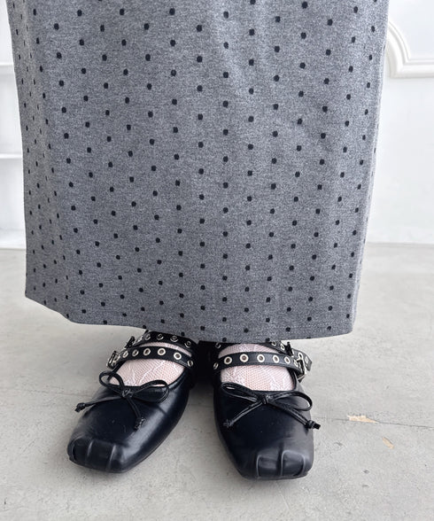 ドットバックスリットナロースカート | LO2254036 | グレー