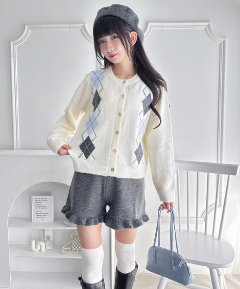 アーガイルニットカーディガン | LO2256077 | オフホワイト