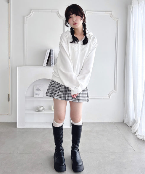 フリルレースパーカー | LO2256078 | ホワイト