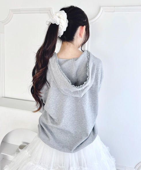 フリルレースパーカー | LO2256078 | グレー