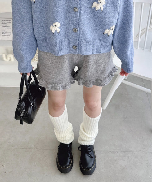 裾フリルニットショートパンツ | LO2254037 | グレー