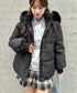 ボリュームフェイクファーフードパデッドジャケット | LO2254038 | ブラック